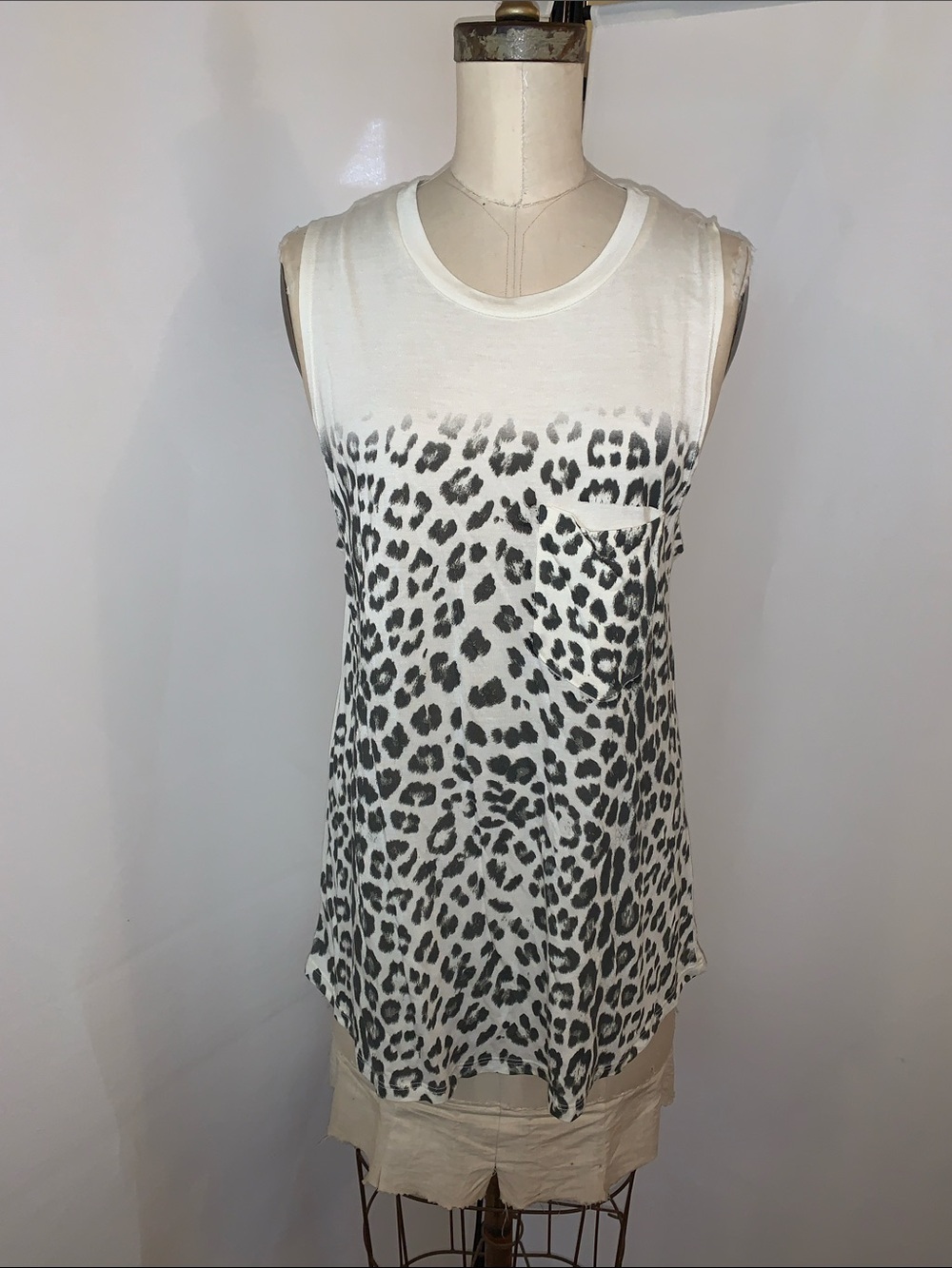 New Haute Hippie tunic Tank Leopard Print M